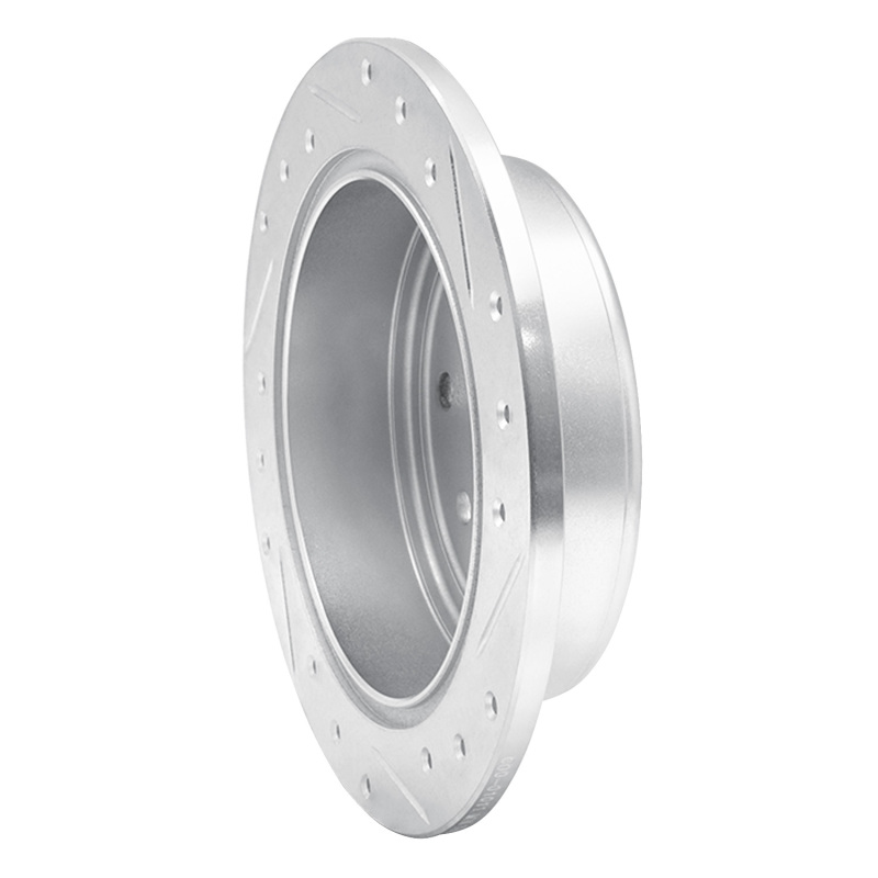 Chevrolet Optra Brake Rotor (1) - Rear Left - R1 Concepts - Drilled & Slotted - Silver - `04-`10